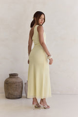 Slice Of Life One Shoulder Maxikleid Gelb