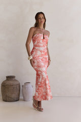 Trägerloses Maxikleid „Dreaming Of Days“, Orange