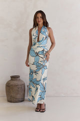 Light The Ocean Neckholder Maxikleid Blau