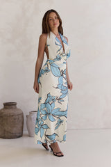 Light The Ocean Neckholder Maxikleid Blau