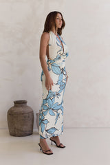 Light The Ocean Neckholder Maxikleid Blau