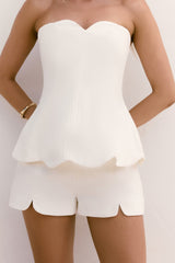 Dewdrop Dreams Shorts Weiß