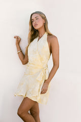 Coasting Along Neckholder-Minikleid Gelb