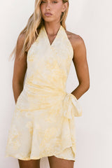 Coasting Along Neckholder-Minikleid Gelb
