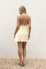 Skylines Satin-Minikleid Gelb