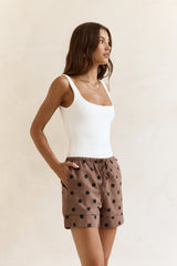 Seeking The Sun Polka Dot Shorts Braun