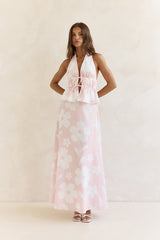 Shining Lights Neckholder-Top Rosa