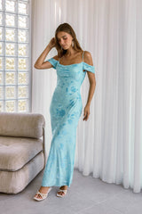 Das Maxikleid „In The Front“ in Blau