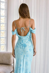 Das Maxikleid „In The Front“ in Blau