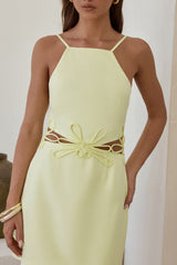Tulpenflüster-Minikleid Gelb