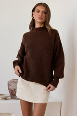 Alpen-Affäre Flauschiger Pullover Braun
