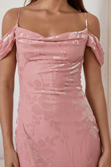 Soft Dedications Mesh Maxi-Kleid Pink