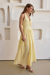 Arrietty Neckholder Maxikleid Gelb
