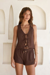Für die Sun Woven Shorts Braun
