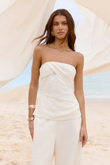 Laidback Lover trägerloses Set Creme