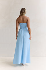 Wishful Seasons Trägerloses Maxikleid Blau