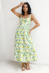 Under The Lemon Tree Midi-Kleid mit Print