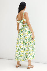 Under The Lemon Tree Midi-Kleid mit Print
