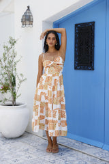 Midikleid „Sundrenched Serenade“ Orange