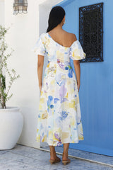 Silent Lullabies One-Shoulder-Midikleid mit Print
