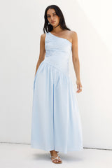 Lexi Love One-Shoulder Maxikleid Blau