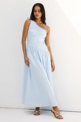 Lexi Love One-Shoulder Maxikleid Blau