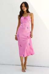 SNDYS Rosa Midikleid Pink