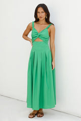 Kirschküsse Maxi-Kleid Grün