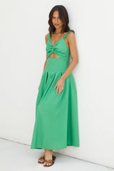 Kirschküsse Maxi-Kleid Grün