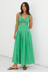 Kirschküsse Maxi-Kleid Grün