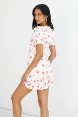 Wildblumen Geheimnisse Minikleid Weiß