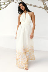 Das Meadow's Secret Neckholder-Maxikleid Gelb