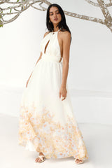 Das Meadow's Secret Neckholder-Maxikleid Gelb