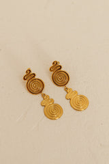 18K vergoldete Around The World Ohrringe Gold
