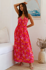 Maxikleid "Cross My Heart" Rosa