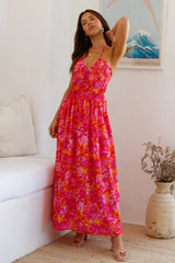 Maxikleid "Cross My Heart" Rosa