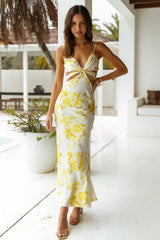Gelegenheits-Maxikleid Gelb