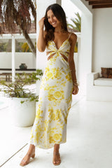 Gelegenheits-Maxikleid Gelb