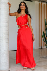 Wir haben dieses Gefühl Maxikleid Rot