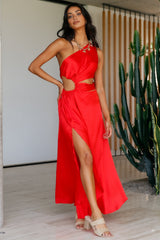 Wir haben dieses Gefühl Maxikleid Rot