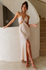 Maxikleid „No Good Reason“ Beige