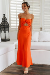Maxikleid „Glowing And Going“ in Orange