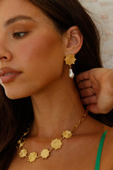 18 Karat vergoldete Solar Love Ohrringe Gold