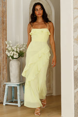Leuchtendes Göttinnen-Maxikleid Limette