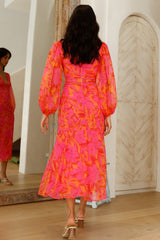 Kirschlippen Maxikleid Rot