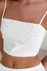 Ocean Air Oasis Crop Top Weiß