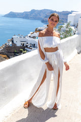 HELLO MOLLY Carefree Heart Crop Weiß