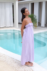 FORTUNATE ONE Maxikleid Pfingstrose Lila
