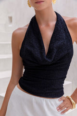 Dollface Divas Neckholder-Top Schwarz