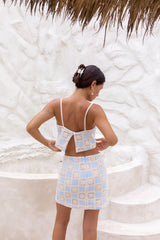 Moonlight Bay Crop Top Blau